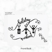 Funny Holiday Workout Weihnachtskarte Feiertagspostkarte