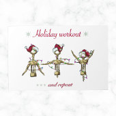 Funny Holiday Workout Weihnachtskarte Karte