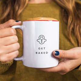 Funny Holiday Zitat gebacken Minimalistisch Zweifarbige Tasse