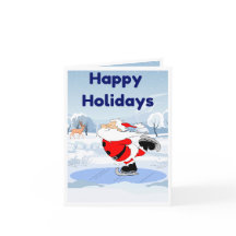 Funny Holidays Card, Santa Skaten, Spaß Gruß