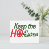 Funny Holidays Ho Feiertagskarte (Stehend Vorderseite)