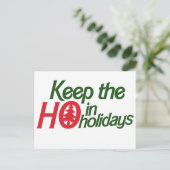 Funny Holidays Ho Feiertagspostkarte (Stehend Vorderseite)