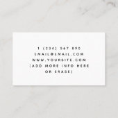 Funny Holistic Floral Silhouette Kräuterheilung Visitenkarte (Rückseite)