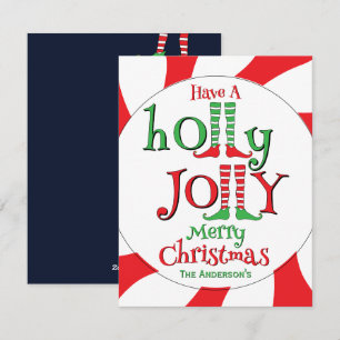 Funny Holly Jolly Frohe Weihnachten! Feiertagskarte
