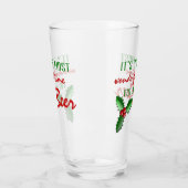Funny Holly Jolly Red Berries Green Blätter Glas (Links)