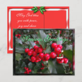 Funny Holly Postcard anpassen Feiertagspostkarte (Vorne/Hinten)