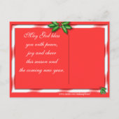 Funny Holly Postcard anpassen Feiertagspostkarte (Rückseite)