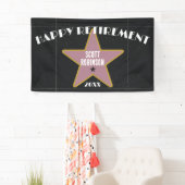 Funny Hollywood Sidewalk Star Retirement Party Banner (Insitu)