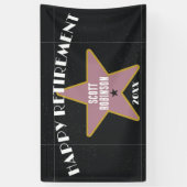Funny Hollywood Sidewalk Star Retirement Party Banner (Vertikal)