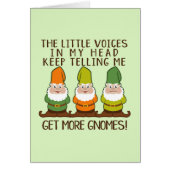 Funny holt mehr Gnomes Pantomkarten (Vorne)
