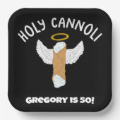 Funny Holy Cannoli Italienisches Themed Party Pappteller (Vorderseite)