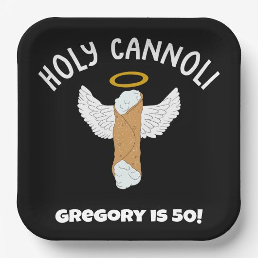 Funny Holy Cannoli Italienisches Themed Party Pappteller (Vorderseite)