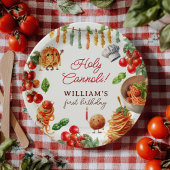 Funny Holy Cannoli little meatball 1st birthday Pappteller