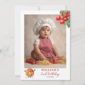 Funny Holy Cannoli little meatball 2nd birthday Einladung (Rückseite)