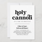 Funny Holy Cannoli Probe Dinner Einladung (Vorderseite)