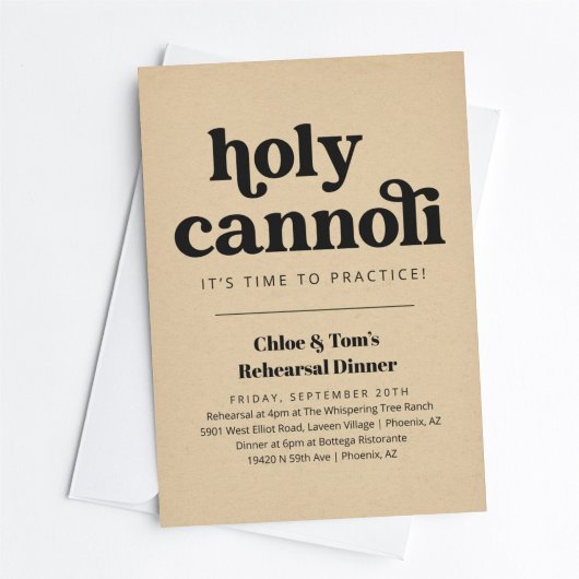 Funny Holy Cannoli Probe Dinner Einladung