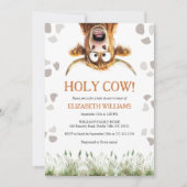 Funny Holy Cow Baby Shower Einladung (Vorderseite)