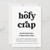 Funny Holy Crap Daddy Diaper Party Einladung (Vorderseite)