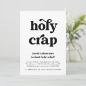 Funny Holy Crap Daddy Diaper Party Einladung (Stehend Vorderseite)