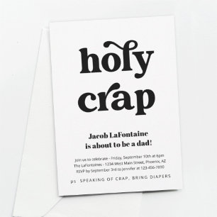 Funny Holy Crap Daddy Diaper Party Einladung