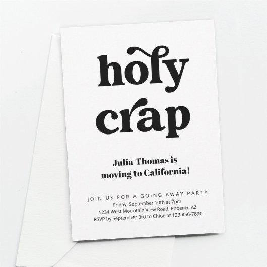 Funny Holy Crap geht weg Party Einladung