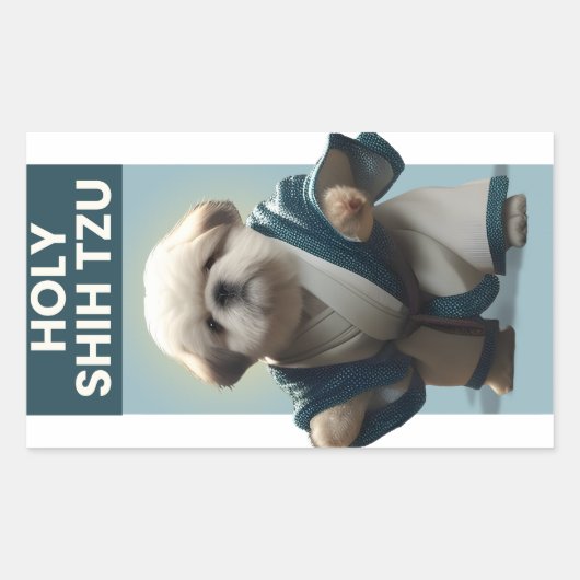 Funny Holy Shi Tzu Dog Sticker (Vorderseite)