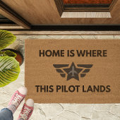 Funny Home Where This Pilot Lands Plane Welcome Kaffeetasse