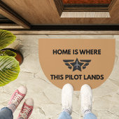 Funny Home Where This Pilot Lands Plane Welcome Kaffeetasse