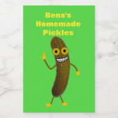 Funny Homemade Dill Pickle Canning Labels Lebensmitteletikett (Einzelnes Label)