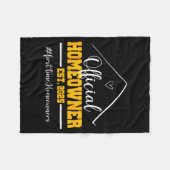 Funny Homeowner Proud New Housewarming Party 2025  Fleecedecke (Vorderseite (Horizontal))