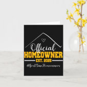 Funny Homeowner Proud New Housewarming Party 2025 Karte (Gelbe Blume)