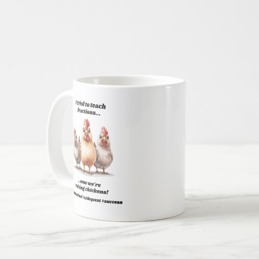 Funny Homeschool Chicken Kaffeetasse (Vorderseite Links)