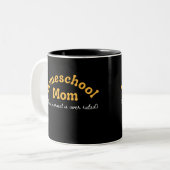 Funny Homeschool Mama Unterricht Zweifarbige Tasse (Vorderseite Links)