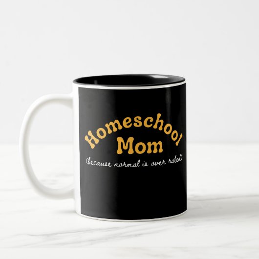 Funny Homeschool Mama Unterricht Zweifarbige Tasse (Links)