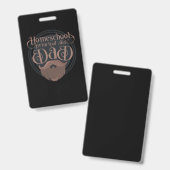 Funny Homeschool Vater Geschenk Hauptschule Zuhaus Ausweis (Vorder- & Rückseite)