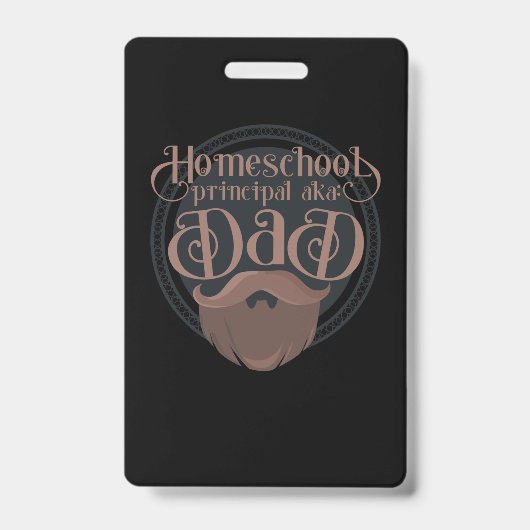 Funny Homeschool Vater Geschenk Hauptschule Zuhaus Ausweis (Vorderseite)