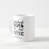 Funny Homeschouse Mama einfach Kaffee hinzufügen Kaffeetasse (Vorderseite Links)