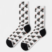 Funny Honey Badger Badass Weihnachtsweihen Socken (Linkes Detail)