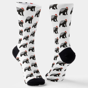 Funny Honey Badger Badass Weihnachtsweihen Socken