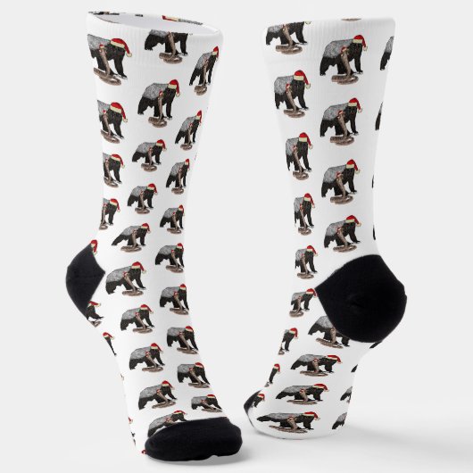 Funny Honey Badger Cobra Snake Badass Weihnachtsna Socken (Gewinkelt)