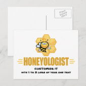 Funny Honey Bee Postkarte (Vorne/Hinten)