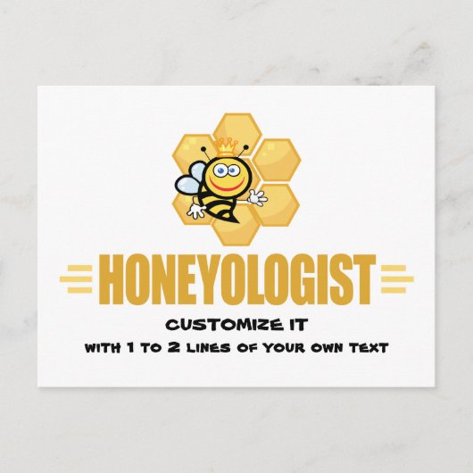 Funny Honey Bee Postkarte (Vorderseite)