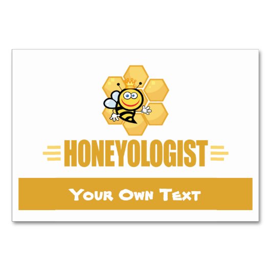 Funny Honey Bee Tischnummer (Vorderseite)