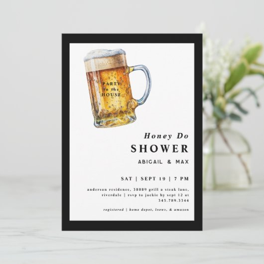 Funny Honey Do Couples Wedding Einladung (Stehend Vorderseite)