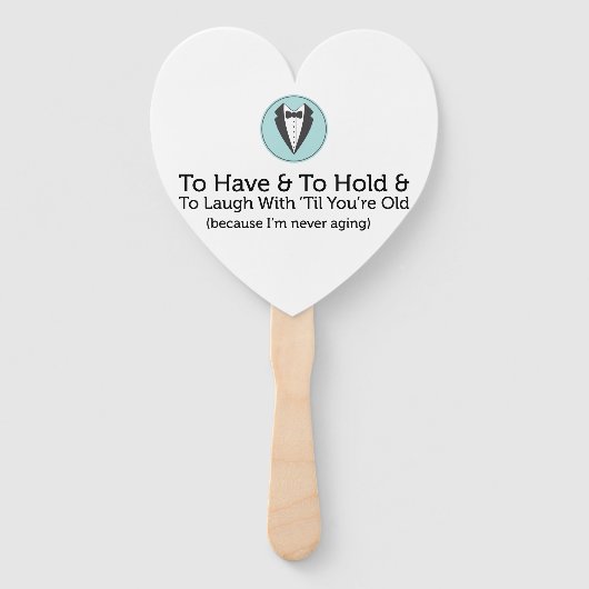 Funny Honey Wedding Vows Fächer (Rückseite)