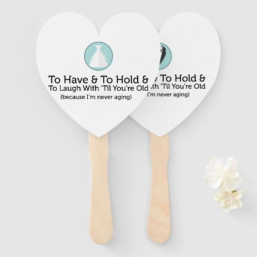 Funny Honey Wedding Vows Fächer (Vorne und Hinten)