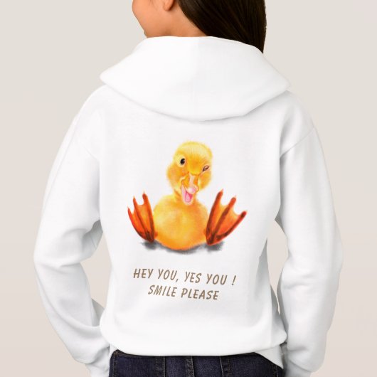 Funny Hoodie mit Playful Duck - Lächeln - Dein Tex (Rückseite)