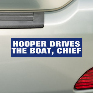 Funny "Hooper treibt das Boot, Chief" JAWS Autoaufkleber