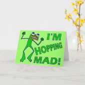 Funny Hopping Mad Frog Pub Karte (Gelbe Blume)
