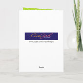 Funny Hoppy Oster von der Froschkarte Karte (Rückseite)